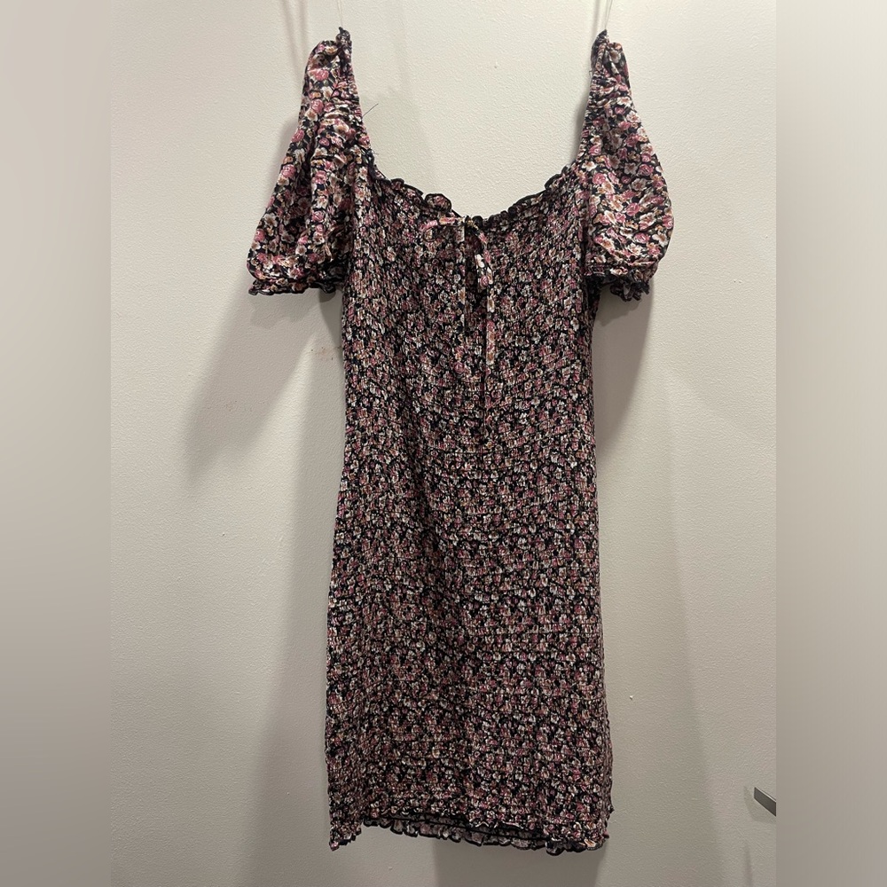 Floral Mini Dress with small rose pattern.